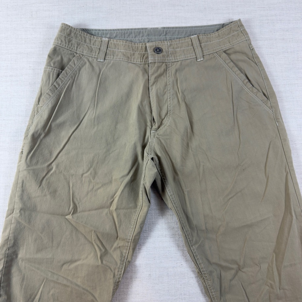 Kuhl Mens 34x32 Khaki Tan Hiking Pants Born in the Mountains Outdoor Trousers